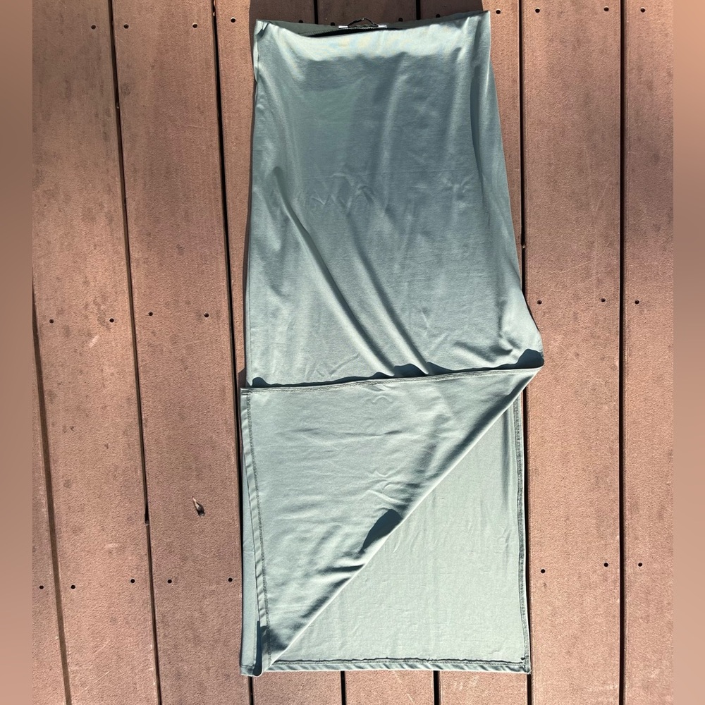 Green Bershka Maxi Skirt